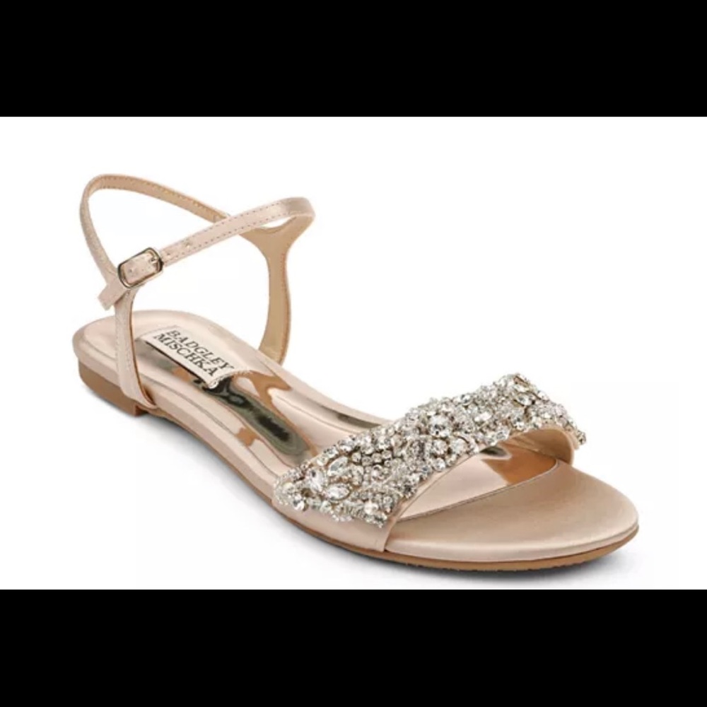 Badgley Mischka crystal-embellished sandal